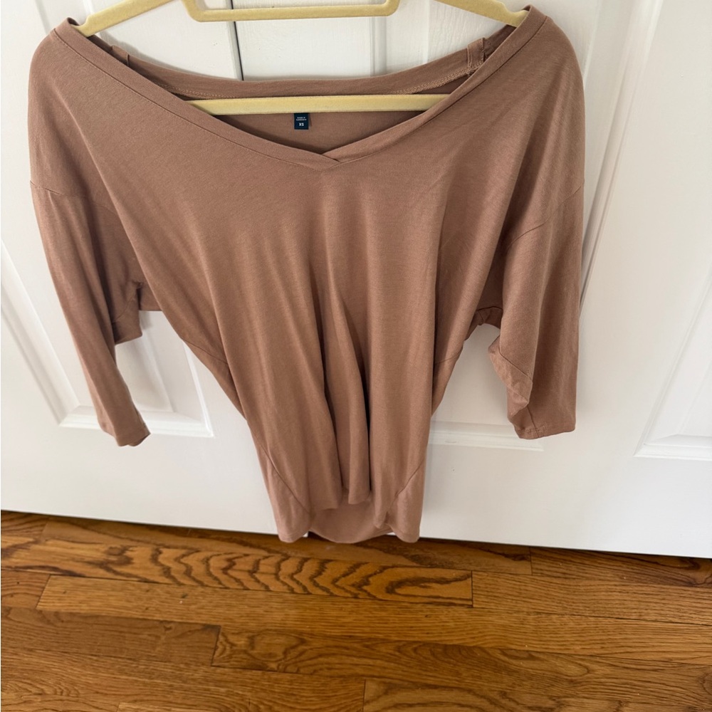 GAP Womens Mauve Brown V-Neck Tunic